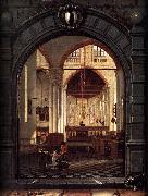 Louwijs Aernouts Elsevier Interior of the Oude Kerk china oil painting artist